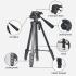 JMARY KP-2201 Smartphone / Camera Live Photography Tripod Portable 1.7m Adjustable Stand with Phone Clip - Black